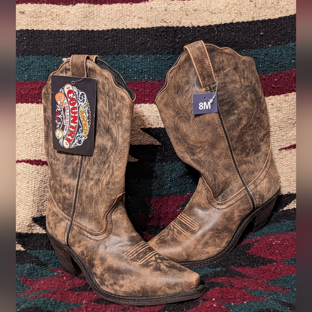 NWT Rocking Country Cowboy Boots 8M